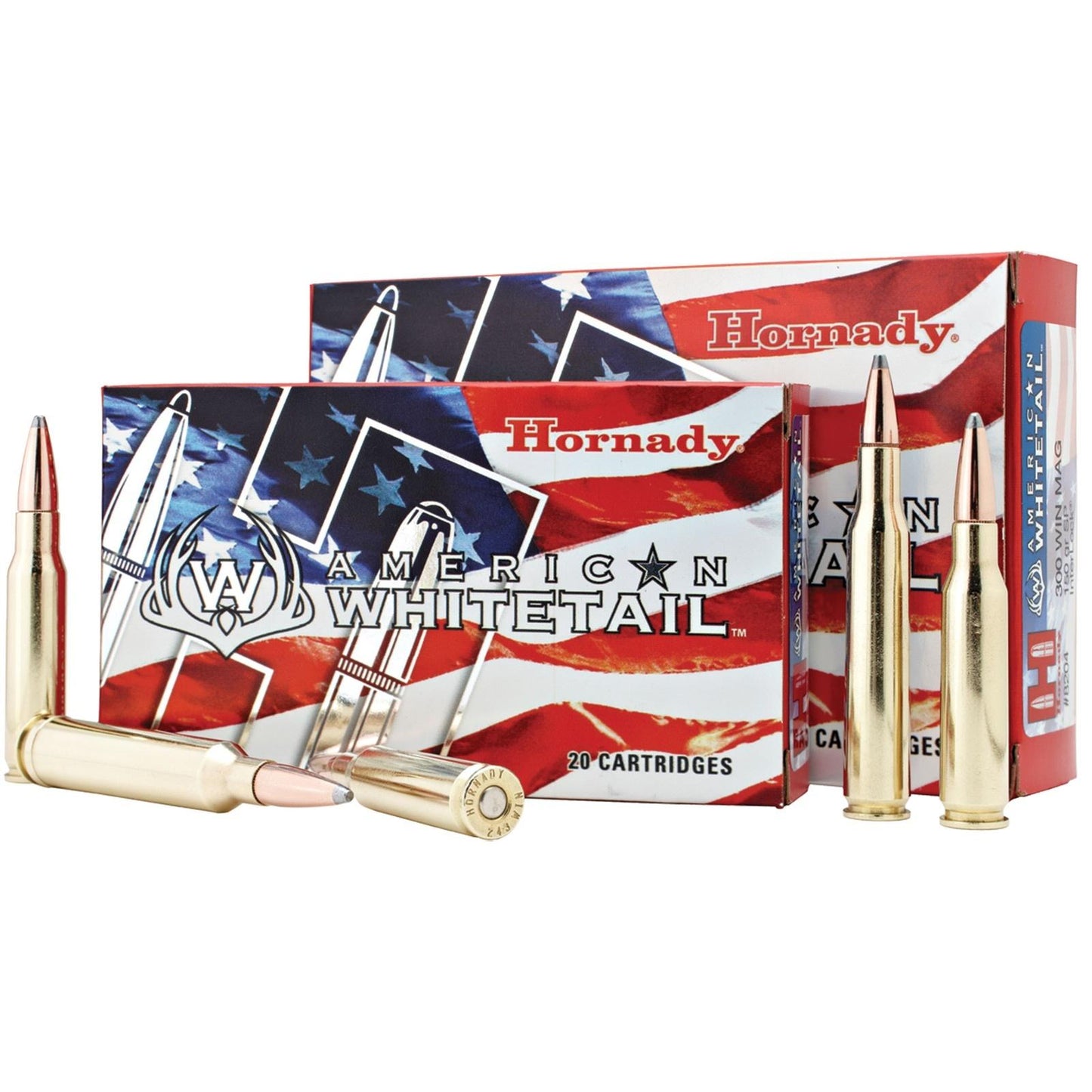 Hornady American Whitetail Rifle Ammunition .243 Win 100 gr BTSP 2729 fps 20/ct